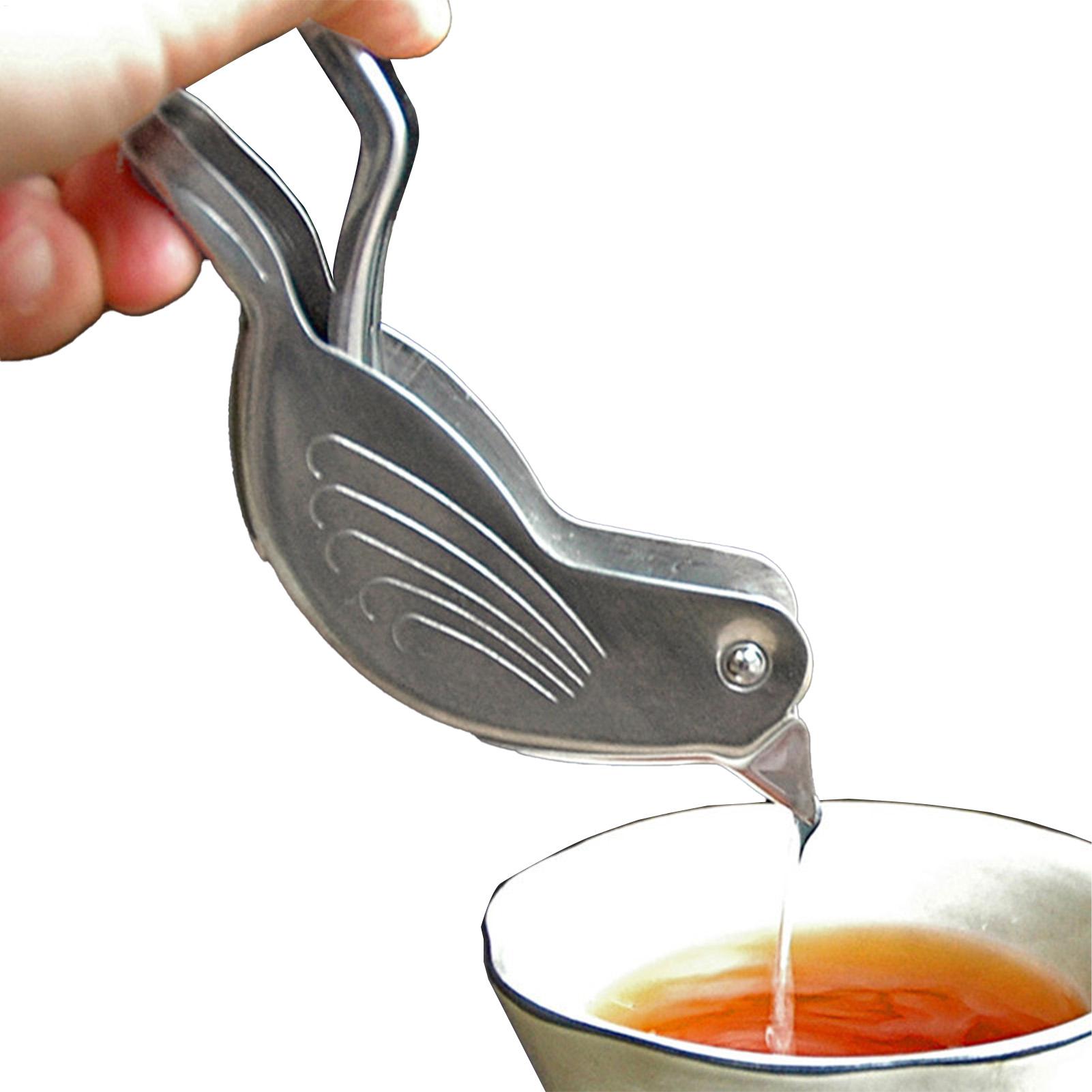 Kitchen Gadgets Juicer - 실버 새 모양 레몬 착즙기 스테인리스