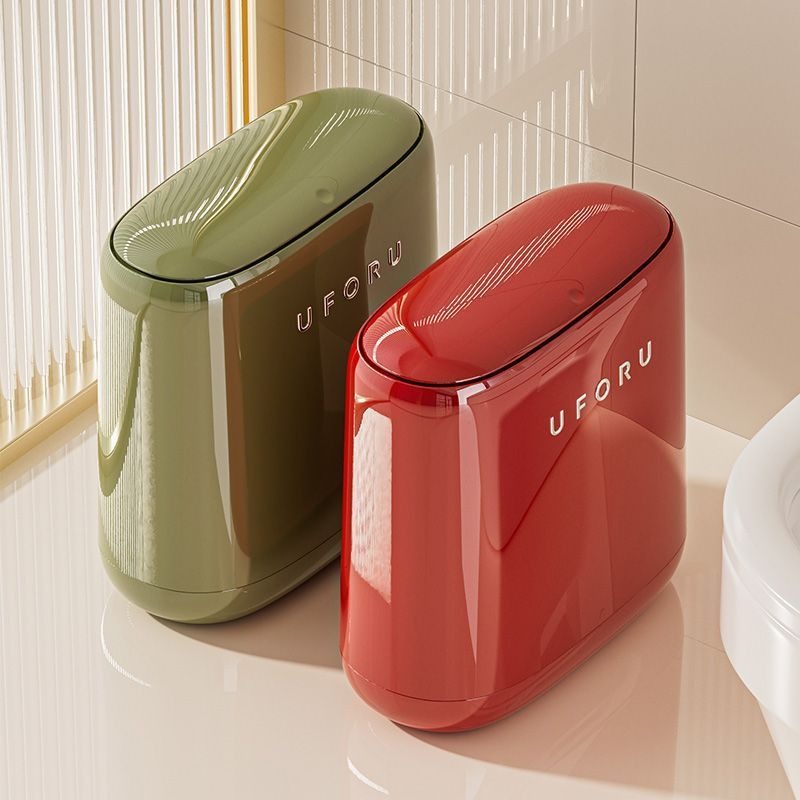 Kitchen Gadgets Luxury - 욕실 좁은 공간용 쓰레기통 플라스틱 누름식