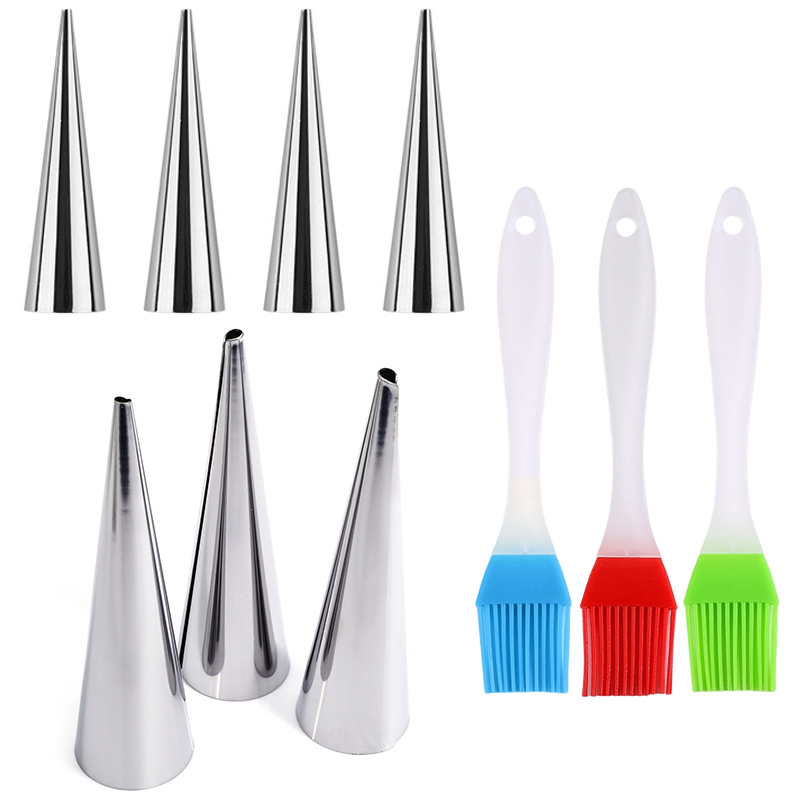 Kitchen Gadgets Youtube - 6PCS 무작위 컬러 오일 브러시가있는 원추형