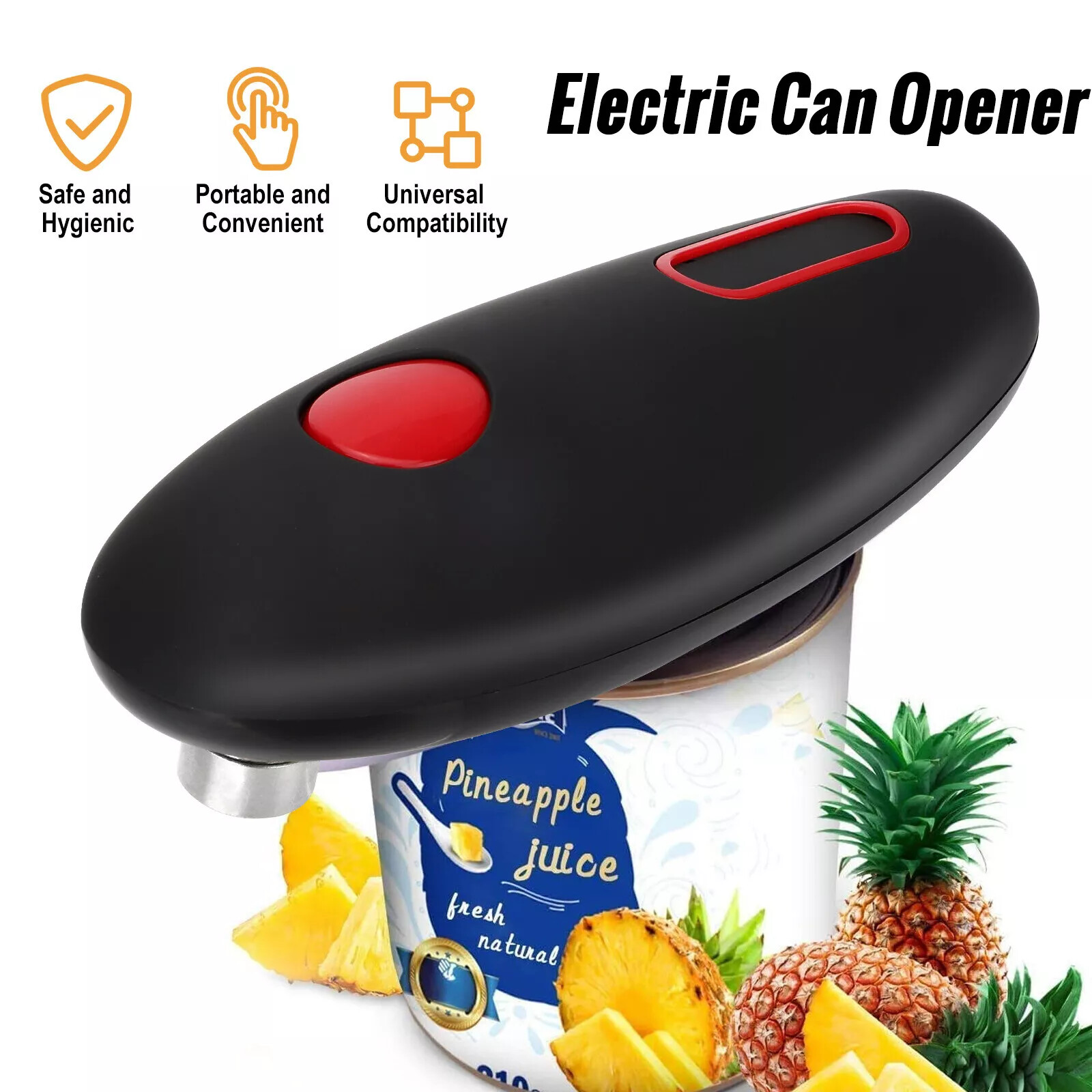 Electric Can Opener - 전기 상업용 캔따개, 부드러운 가장자리, 스테인리스