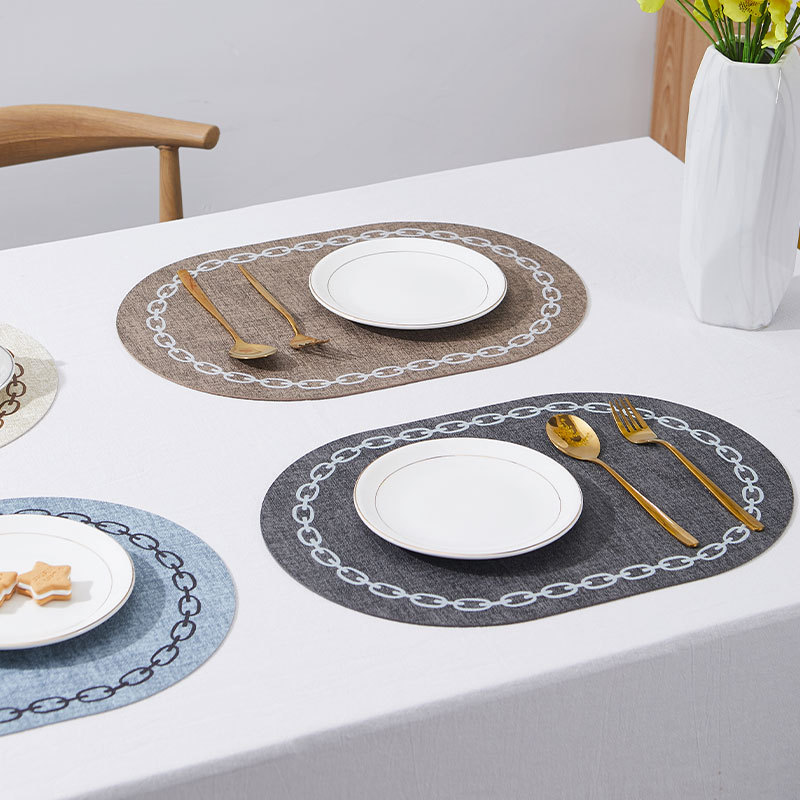 타원형 테이블 플레이스 매트 인조 가죽 주방 다이닝 크 - Kitchen Gadgets Luxury 리뷰 및 가격