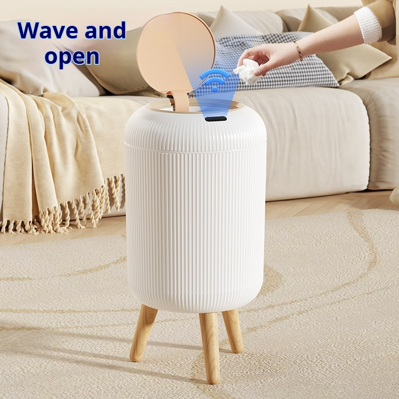 10L 나무 무늬 스마트 센서 휴지통 자동 고급 주방  - Kitchen Gadgets Luxury 리뷰 및 가격