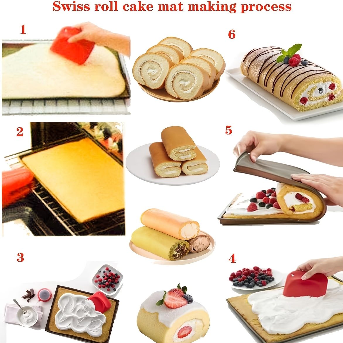 스위스 롤 케이크용 실리콘 베이킹 매트 2개 - 가장자 - Silicone Baking Mat 리뷰 및 가격
