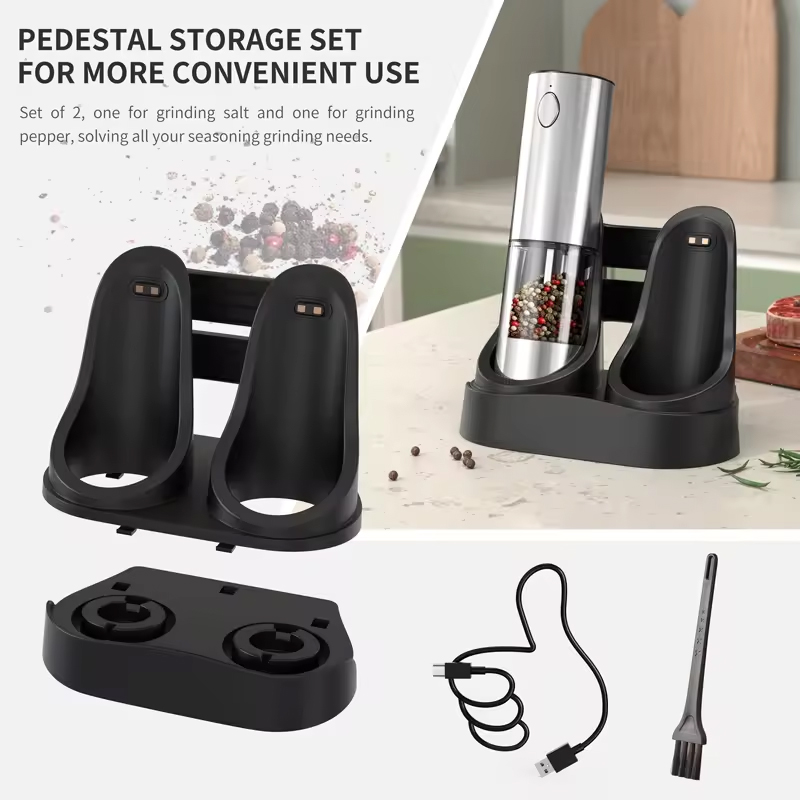 1/2PCS 전기 소금 및 후추 그라인더(LED 조명  - Kitchen Gadgets Electric 리뷰 및 가격