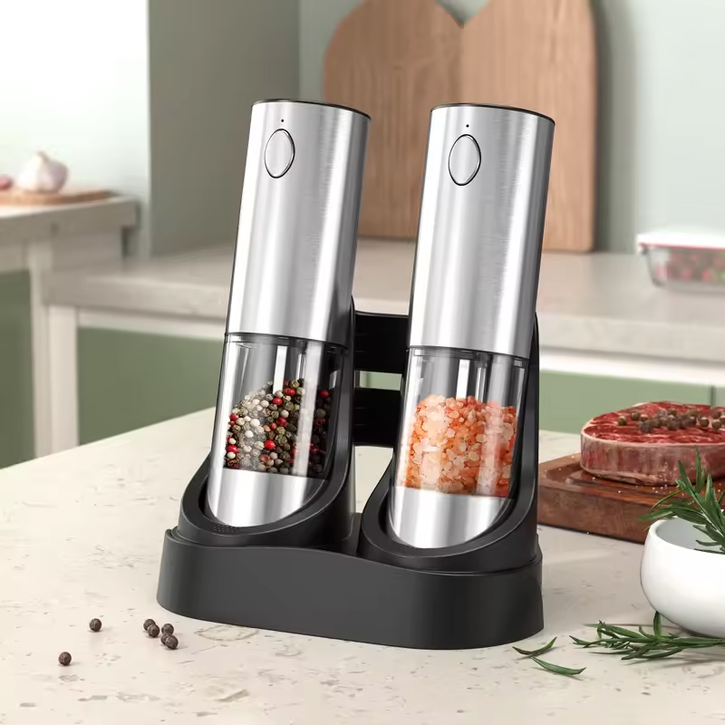 1/2PCS 전기 소금 및 후추 그라인더(LED 조명  - Kitchen Gadgets Electric 리뷰 및 가격