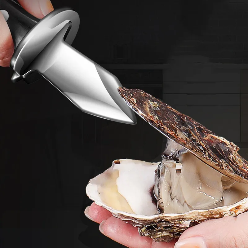 블랙 컬러 우드 스테인리스 스틸 오이스터 나이프 주방  - Kitchen Gadgets Luxury 리뷰 및 가격