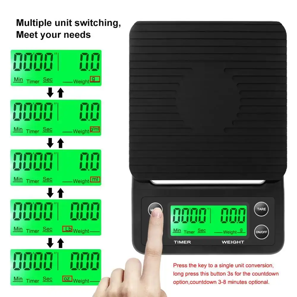 3kg/0.1g 5kg/0.1g 타이머가 있는 드립 커 - Kitchen Timer Digital 리뷰 및 가격