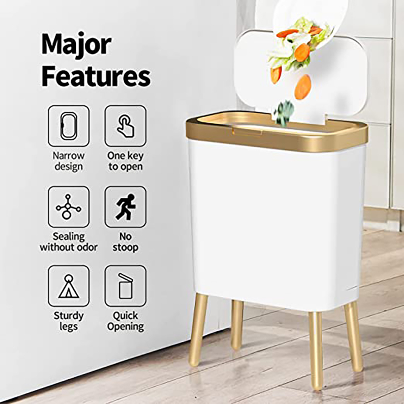 고급 대용량 쓰레기통 골드 럭셔리 쓰레기통 뚜껑이 있는 - Kitchen Gadgets Luxury 리뷰 및 가격