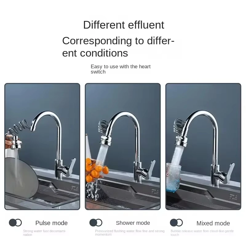 새로운 3가지 모드 싱크대 수도꼭지 360도 회전 필터 - Kitchen Gadgets Youtube 리뷰 및 가격