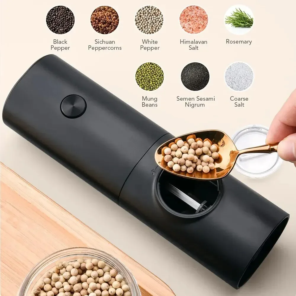 전기 소금 후추 연마기, 굵기 조절 가능, 리필 밀 배 - Kitchen Gadgets Electric 리뷰 및 가격