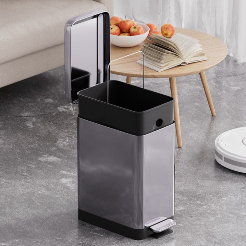 스테인리스 스틸 고급 욕실 페달 휴지통 대용량 쓰레기통 - Kitchen Gadgets Luxury 리뷰 및 가격