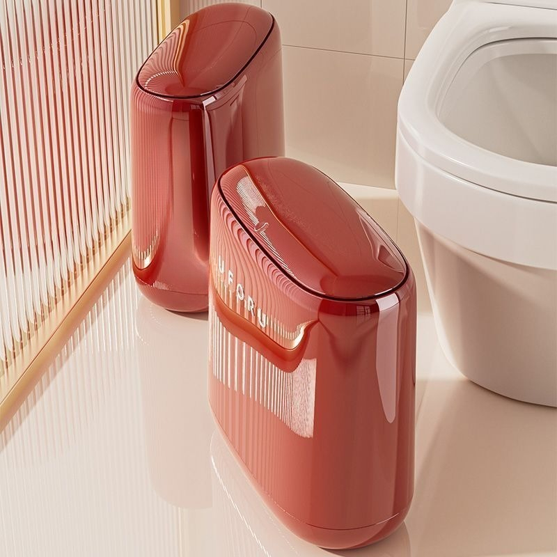 욕실 좁은 공간용 쓰레기통 플라스틱 누름식 뚜껑 쓰레기 - Kitchen Gadgets Luxury 리뷰 및 가격