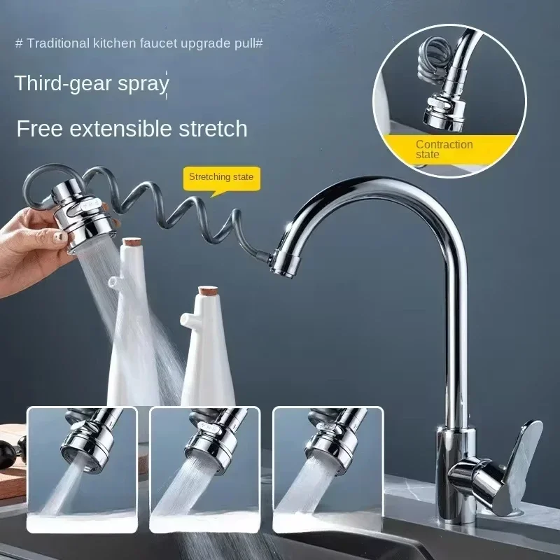 새로운 3 가지 모드 싱크 수도꼭지 확장 튜브 360  - Kitchen Gadgets Youtube 리뷰 및 가격