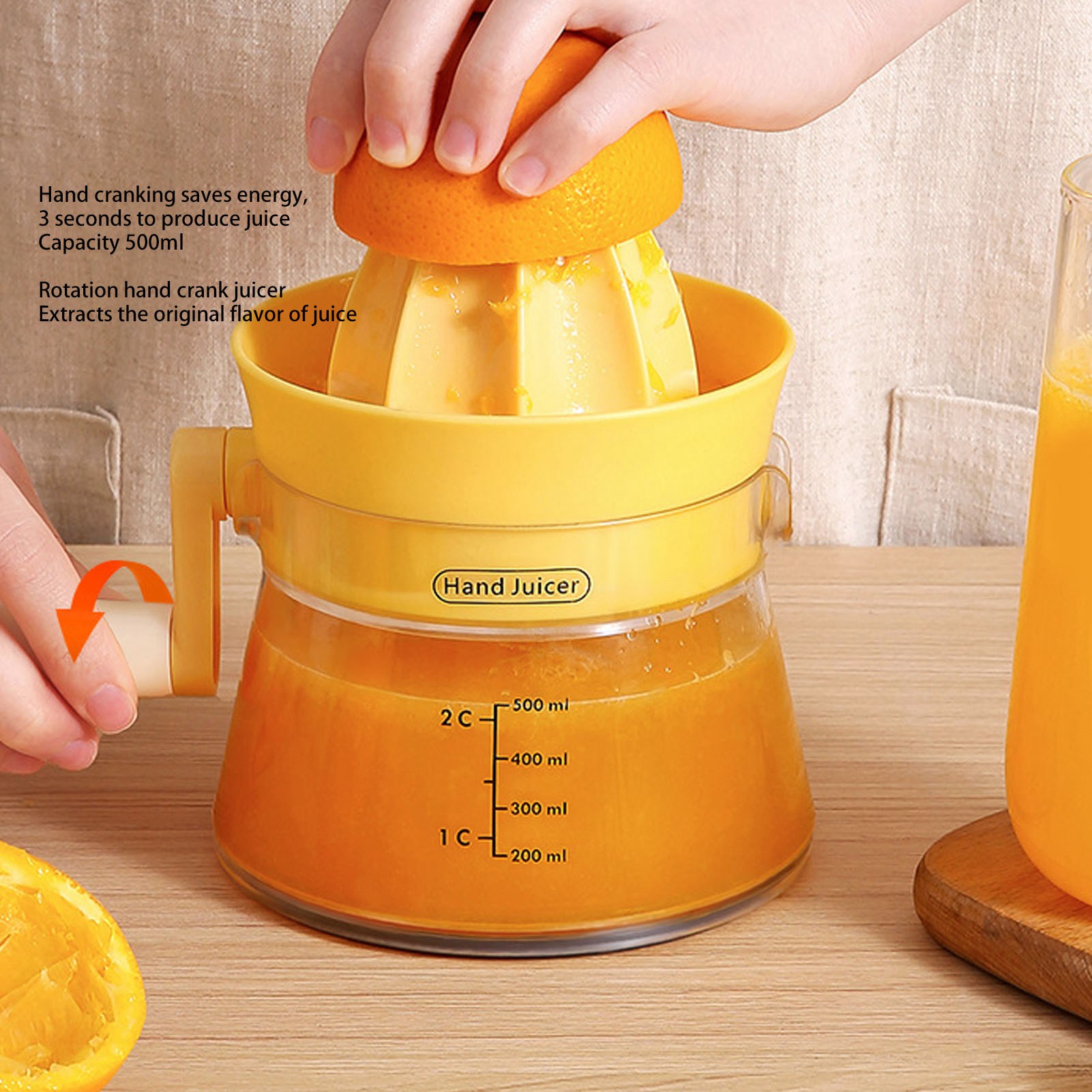 수동 착즙기 다기능 오렌지 레몬 착즙기, 수동 휴대용  - Kitchen Gadgets Juicer 리뷰 및 가격