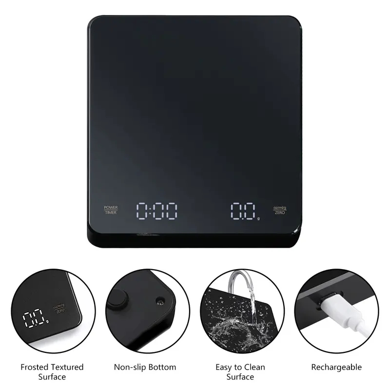 디지털 커피 저울 타이머 LED 화면 에스프레소 USB - Kitchen Timer Digital 리뷰 및 가격
