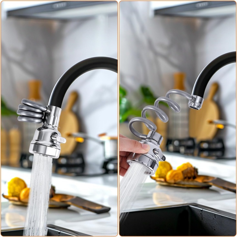 새로운 3 가지 모드 싱크 수도꼭지 360 학위 회전  - Kitchen Gadgets Youtube 리뷰 및 가격